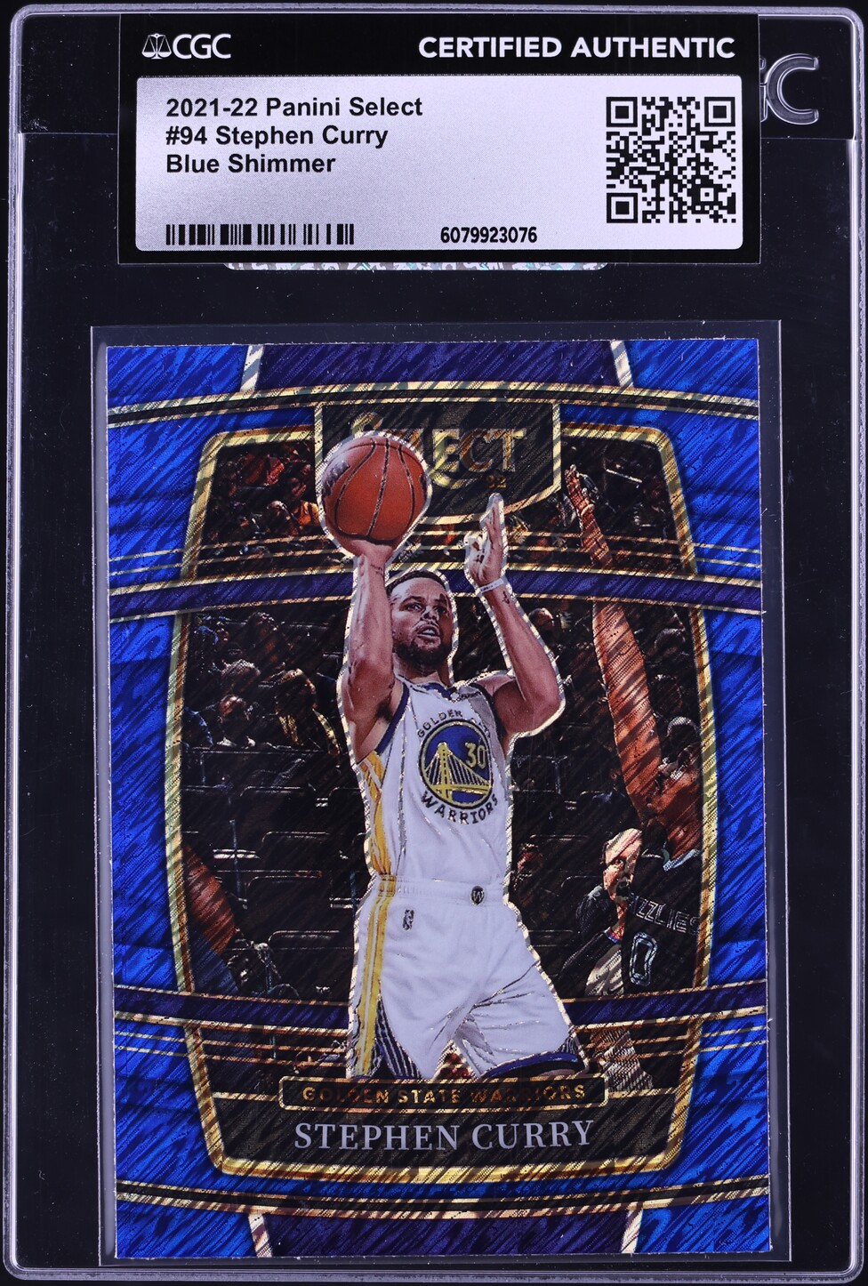 2021 Select Concourse Blue Shimmer Stephen Curry #94 CGC AUTH