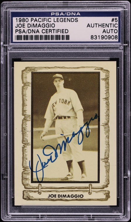 1980 Pacific Legends Joe DiMaggio AUTO #5 PSA/DNA AUTH