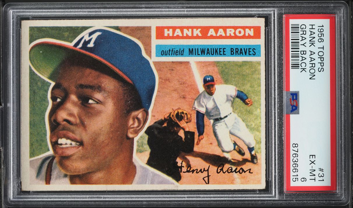 1956 Topps Hank Aaron #31 PSA 6 EXMT