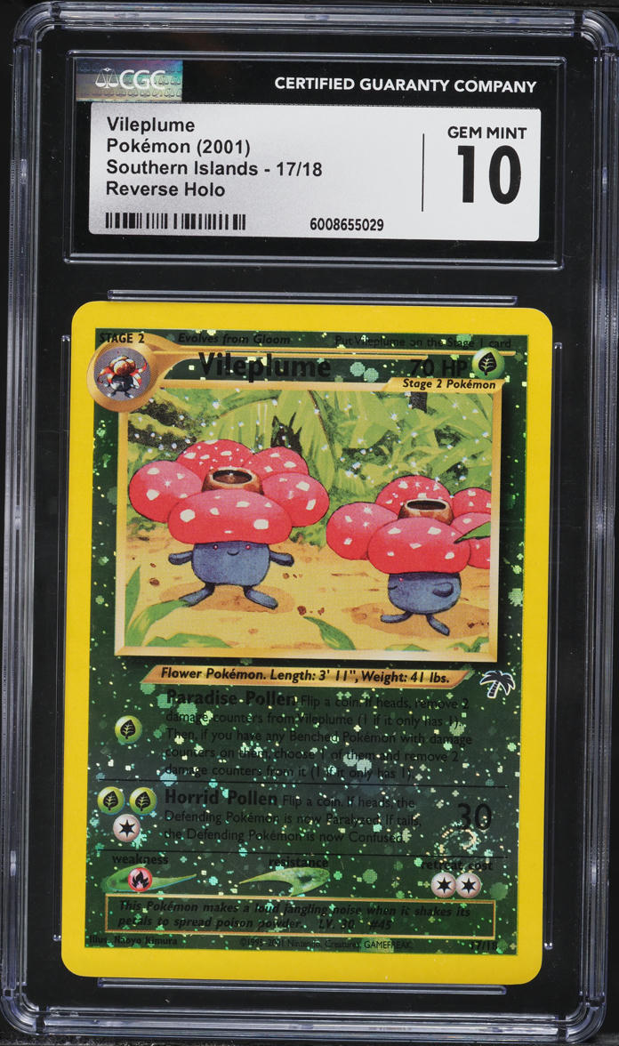 2001 Pokemon Southern Islands Reverse Holo Vileplume #17 CGC 10 GEM MINT