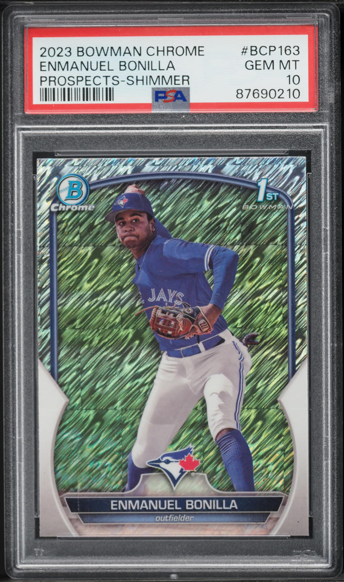 2023 Bowman Chrome Shimmer Refractor Enmanuel Bonilla PROSPECT  #BCP163 PSA 10 GEM MINT