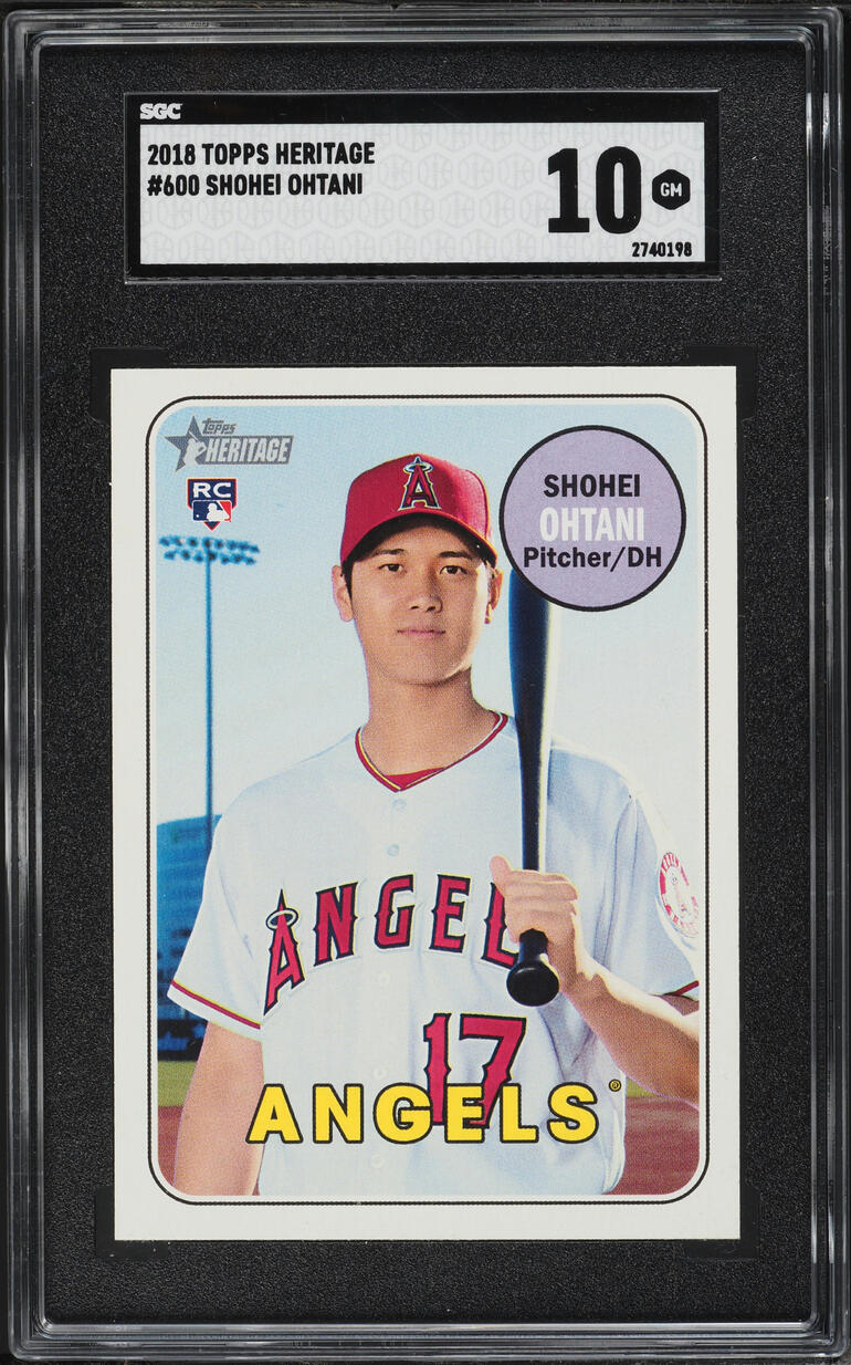 2018 Topps Heritage Shohei Ohtani ROOKIE #600 SGC 10 GEM MINT