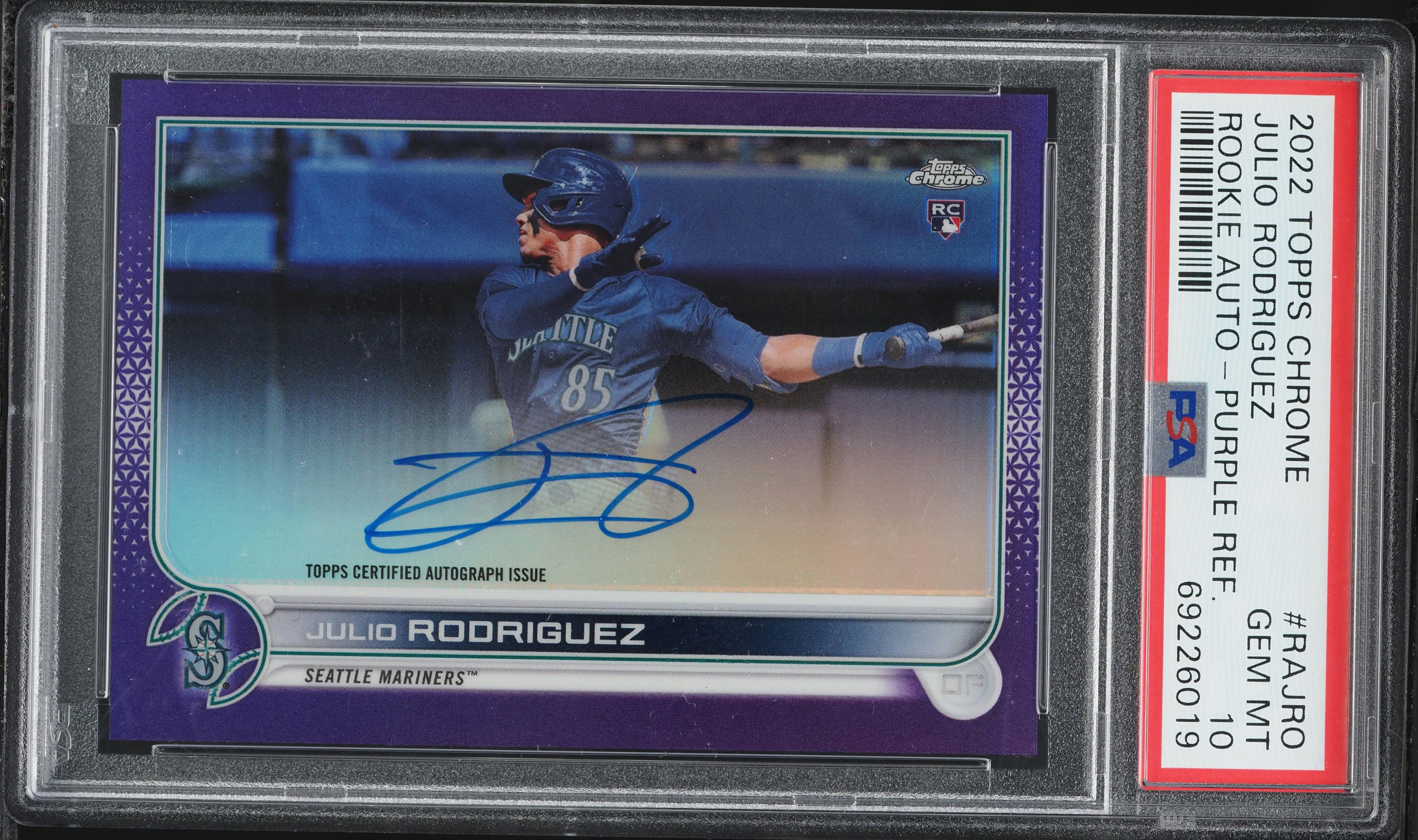 2022 Topps Chrome Purple Refractor Julio Rodriguez ROOKIE AUTO