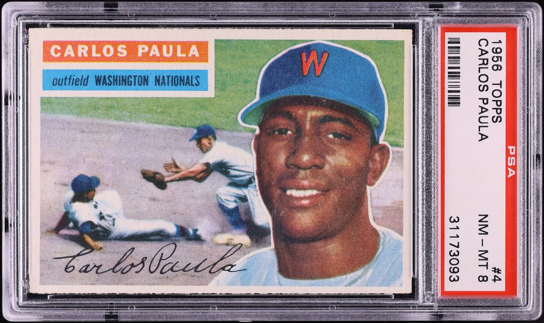 1956 Topps Carlos Paula #4 PSA 8 NM-MT