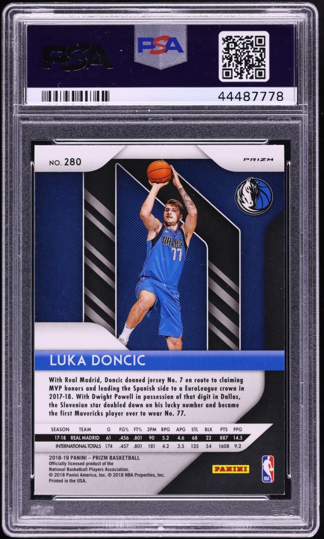 2018 Panini Prizm Red White Blue Luka Doncic ROOKIE #280 PSA 10 GEM MINT