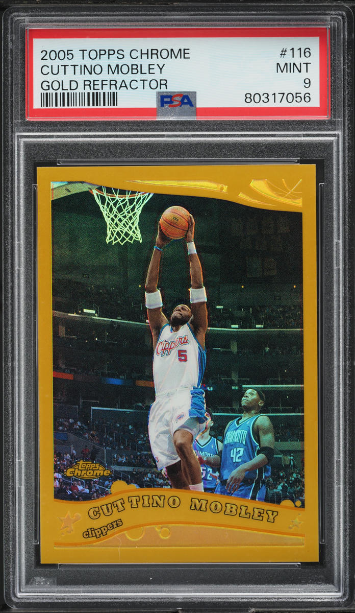 2005 Topps Chrome Gold Refractor Cuttino Mobley /99 #116 PSA 9 MINT