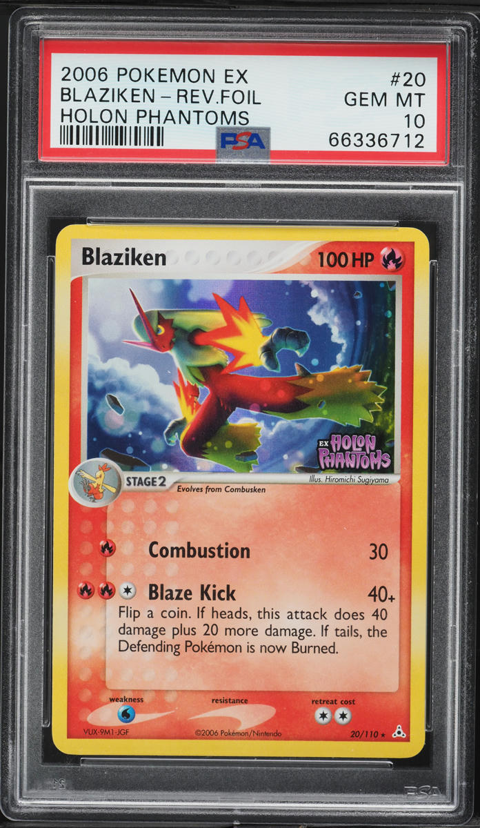 2006 Pokemon EX Holon Phantoms Reverse Holo Blaziken #20 PSA 10 GEM MINT