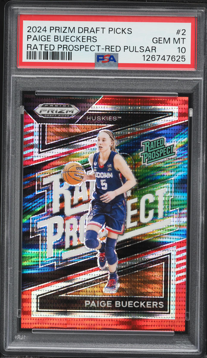 2024 Panini Prizm Red Pulsar Paige Bueckers ROOKIE /299 #2 PSA 10 GEM MINT
