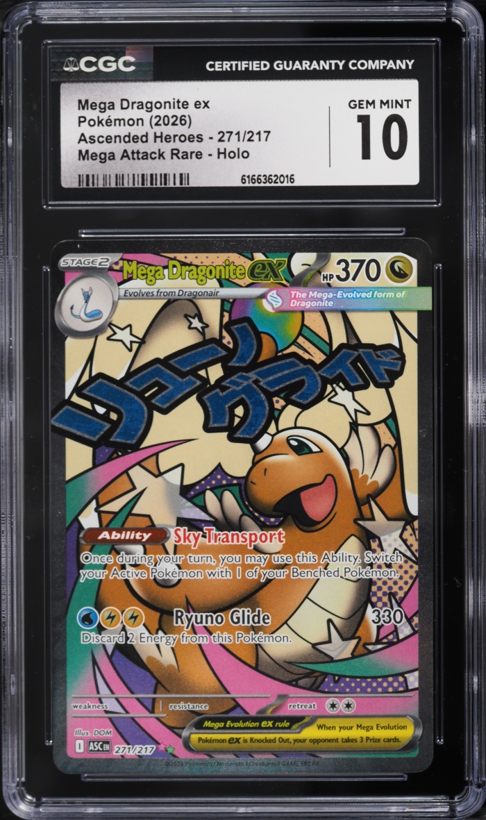 2026 Pokemon Mega Evolution Ascended Heroes MA Mega Dragonite Ex #271 CGC 10 GEM MINT