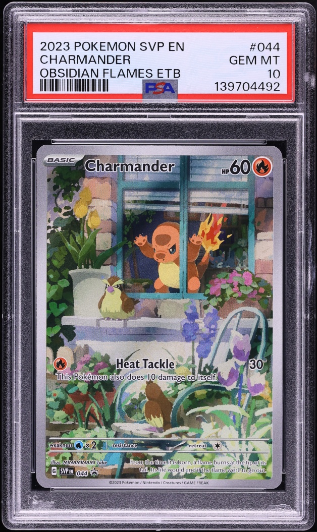 2023 Pokemon Scarlet & Violet Promo Obsidian Flames ETB Full Art Charmander #44 PSA 10 GEM MINT