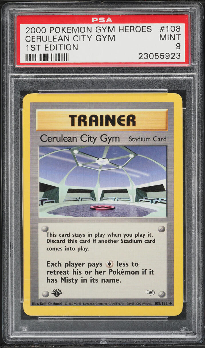 2000 Pokemon Gym Heroes 1st Edition Cerulean City Gym #108 PSA 9 MINT