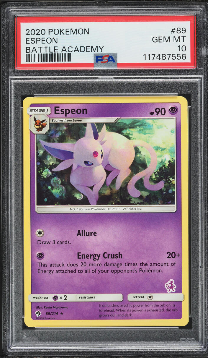 2020 Pokemon Sword & Shield Battle Academy Espeon #89 PSA 10 GEM MINT