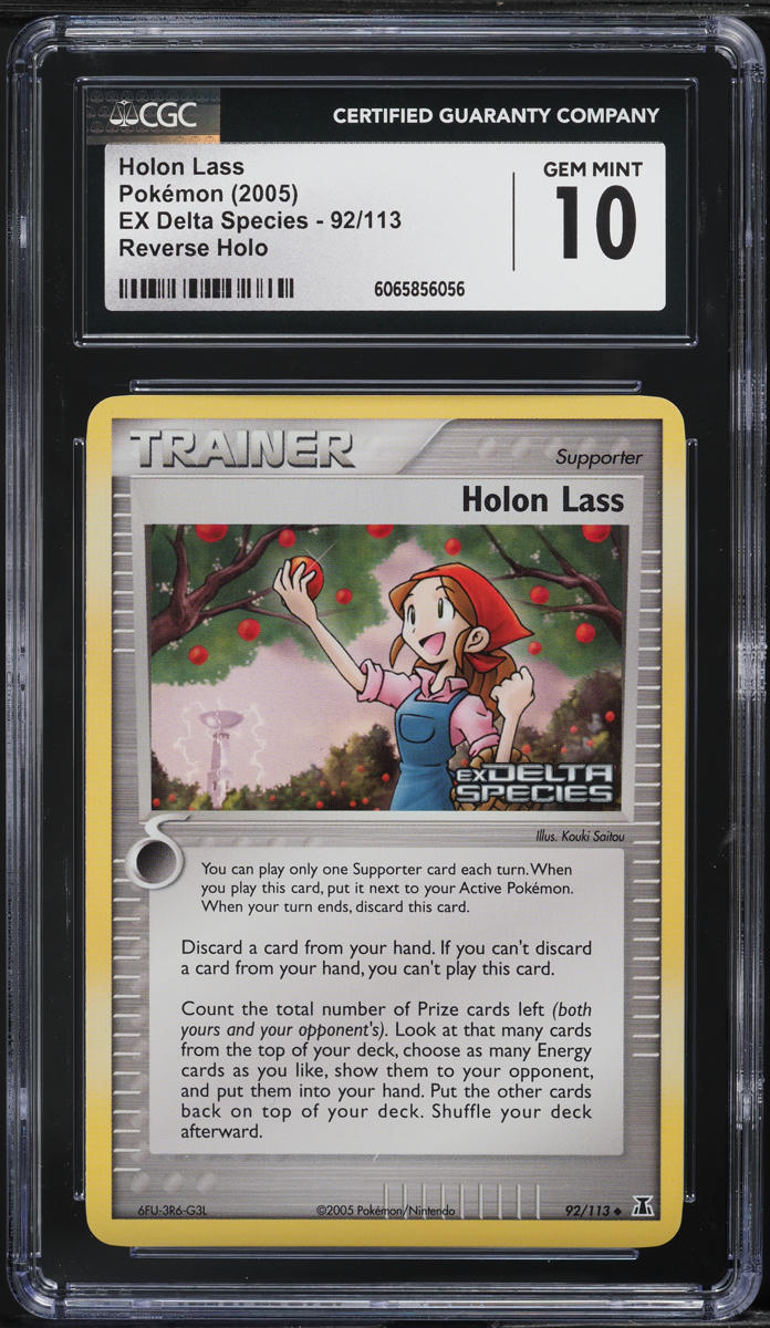 2005 Pokemon EX Delta Species Reverse Holo Holon Lass #92 CGC 10 GEM MINT