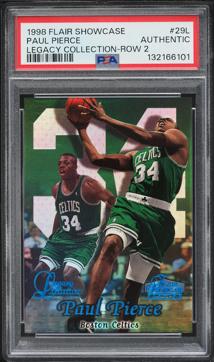 1998 Flair Showcase Legacy Collection Row 2 Paul Pierce /99 #29L PSA AUTH