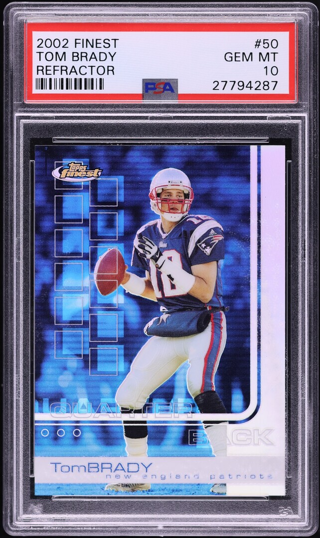 2002 Finest Refractor Tom Brady /250 #50 PSA 10 GEM MINT