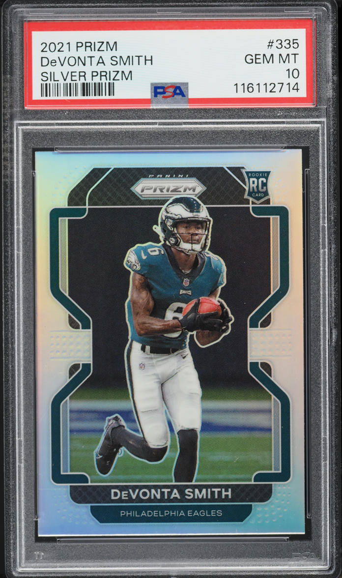 2021 Panini Prizm Silver DeVonta Smith ROOKIE #335 PSA 10 GEM MINT