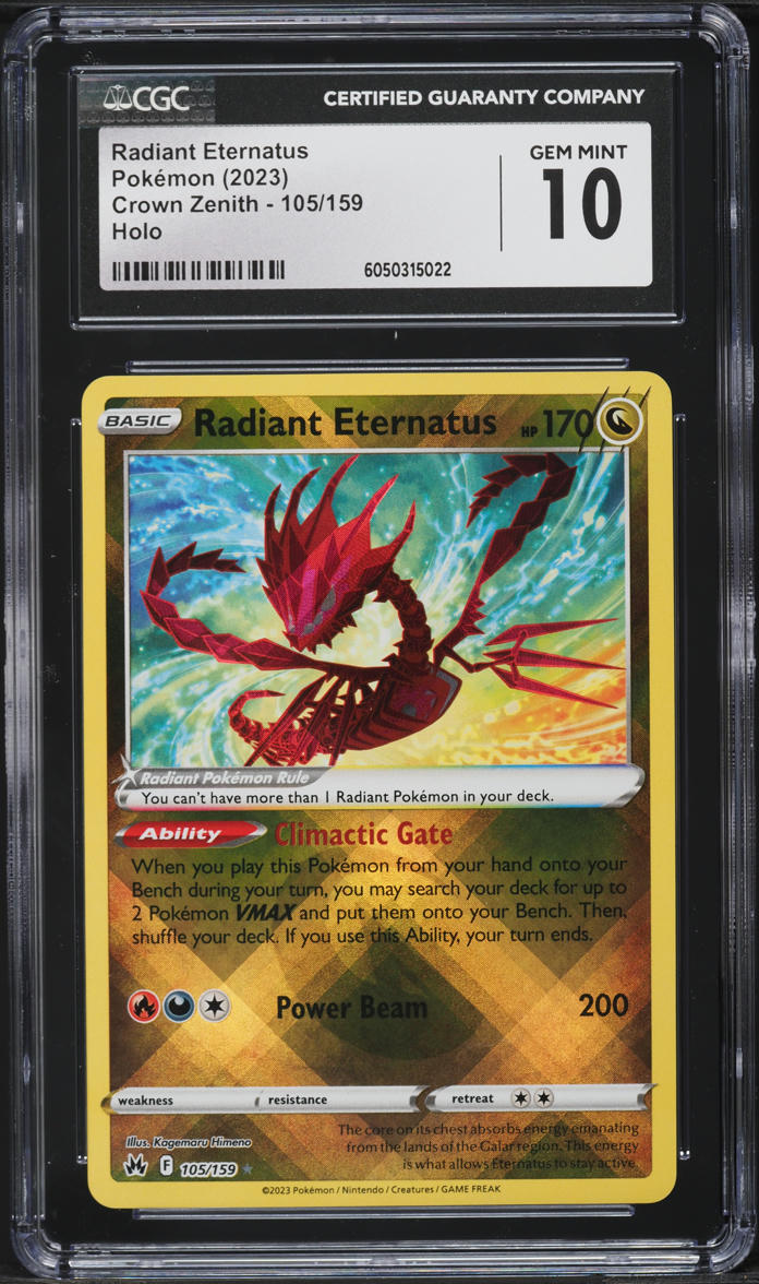 2023 Pokemon Sword & Shield Crown Zenith Radiant Eternatus #105 CGC 10 GEM MINT