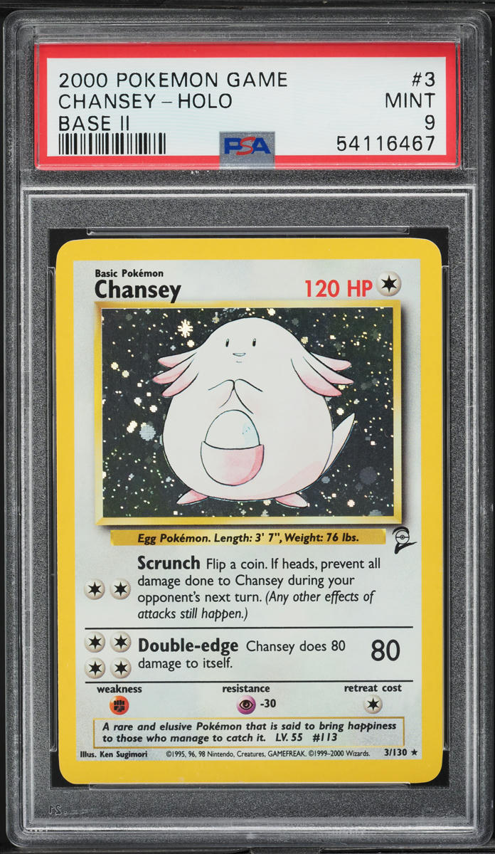 2000 Pokemon Base Set 2 Holo Chansey #3 PSA 9 MINT