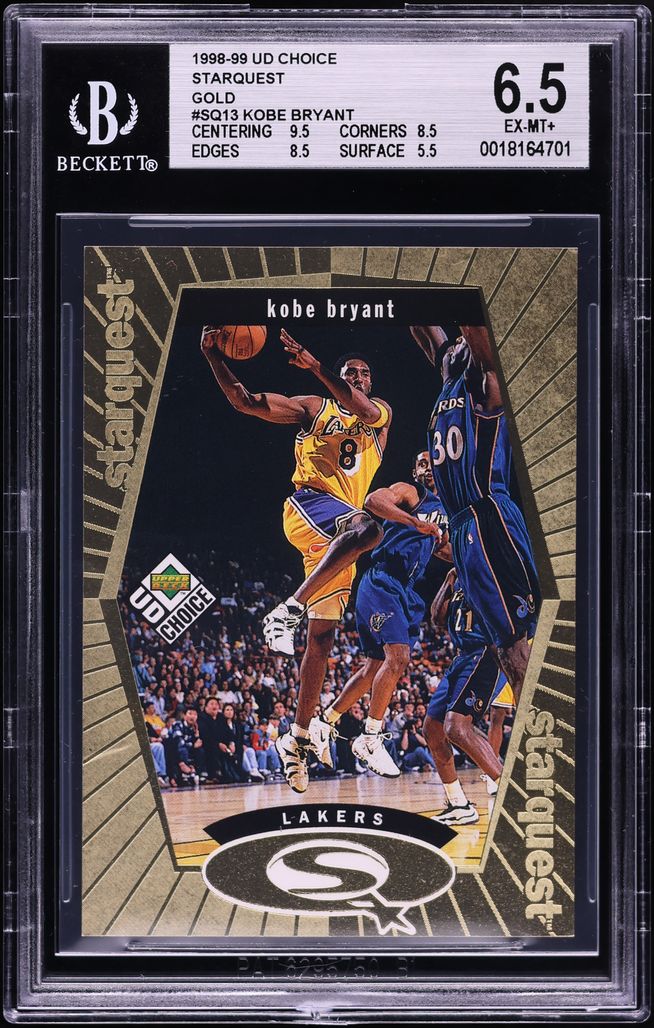 1998 Upper Deck Choice Starquest Gold Kobe Bryant /100 #SQ13 BGS 6.5 EXMT+