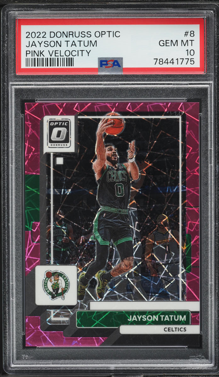 2022 Donruss Optic Pink Velocity Jayson Tatum /79 #8 PSA 10 GEM MINT