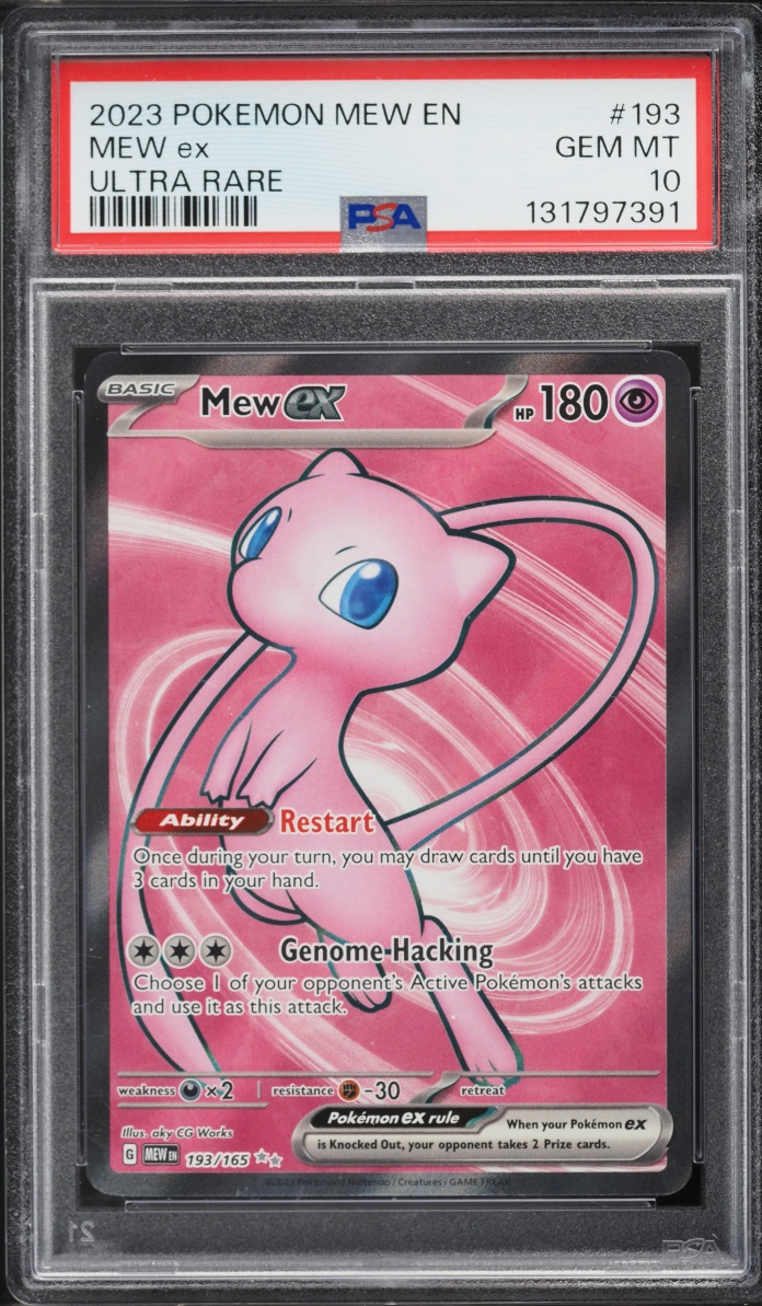 2023 Pokemon Scarlet & Violet 151 Full Art Mew EX #193 PSA 10 GEM MINT