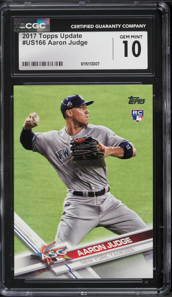 2017 Topps Update Aaron Judge ROOKIE #US166 CGC 10 GEM MINT