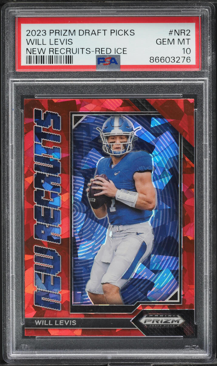 2023 Panini Prizm Draft Picks New Recruits Red Ice Will Levis ROOKIE PSA 10 GEM