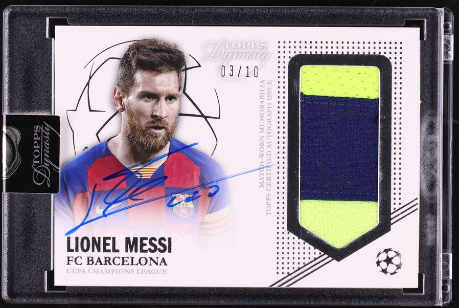 2022 Topps Dynasty UEFA Champions League Lionel Messi PATCH AUTO /10 #AP-LM10 - Photo 1