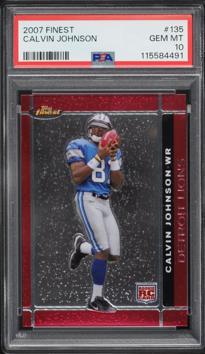 2007 Finest Football Calvin Johnson ROOKIE #135 PSA 10 GEM MINT