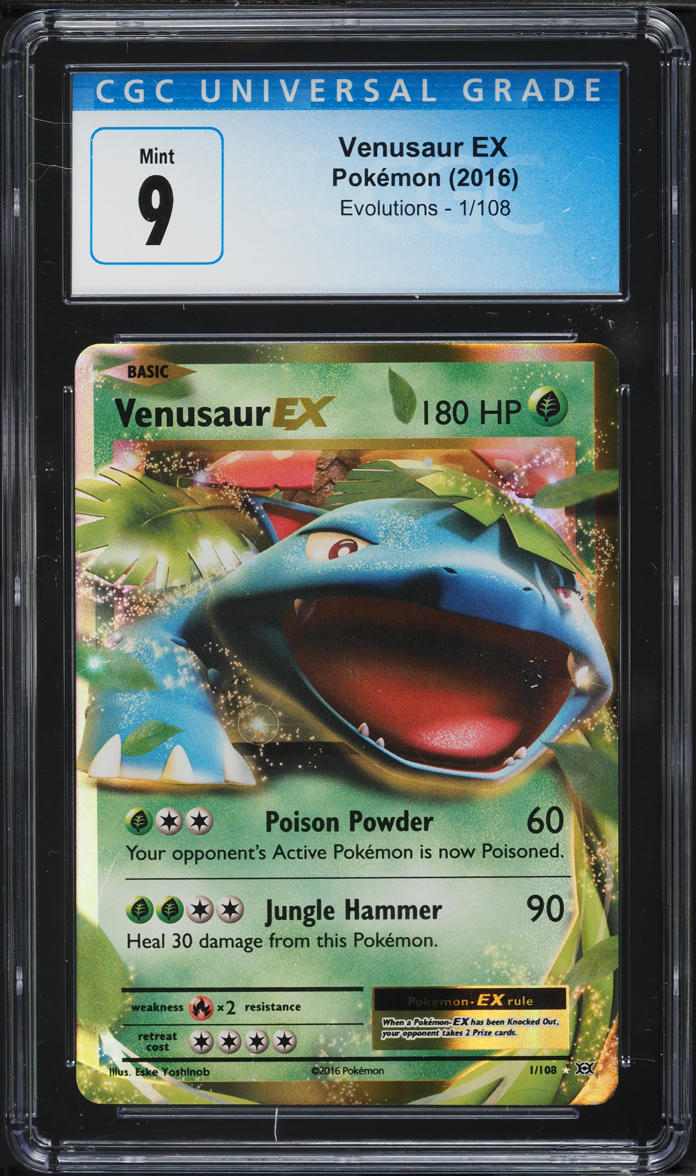 2016 Pokemon XY Evolutions Venusaur EX #1 CGC 9 MINT