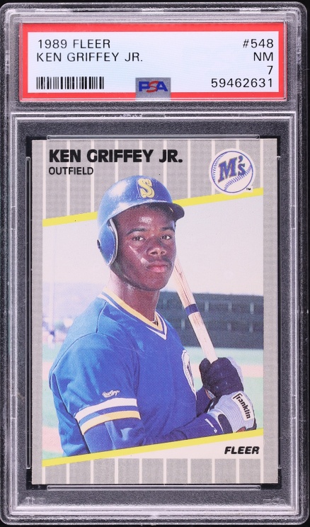 1989 Fleer Ken Griffey Jr. ROOKIE #548 PSA 7 NRMT