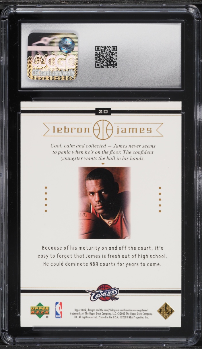 2003 Upper Deck Box Set LeBron James ROOKIE #20 CGC 9 MINT