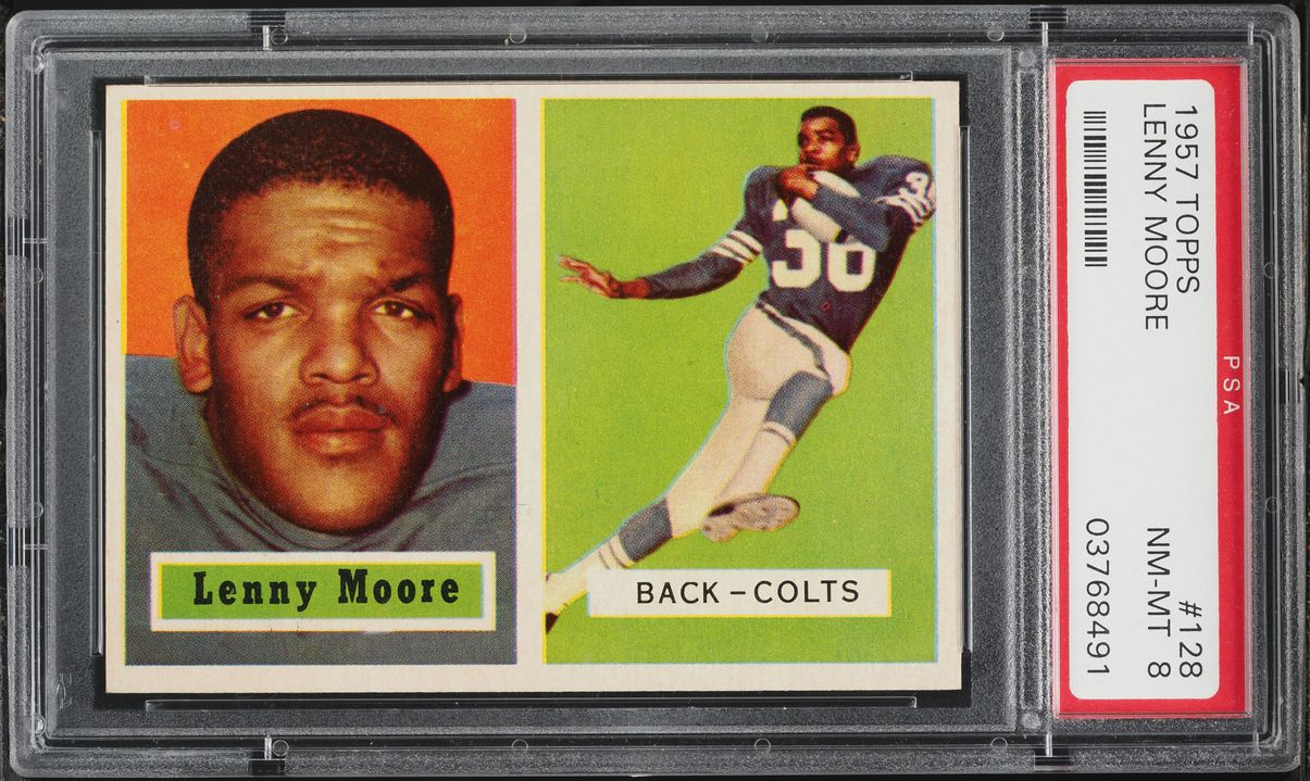 1957 Topps Football Lenny Moore #128 PSA 8 NM-MT