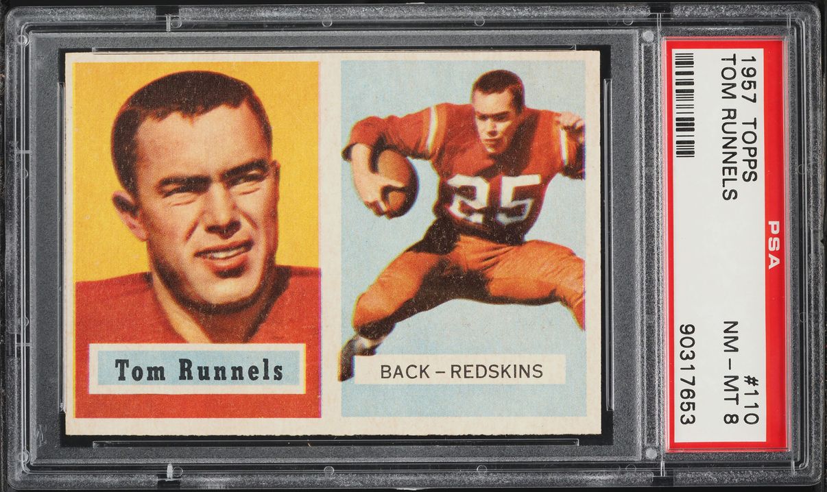 1957 Topps Football Tom Runnels #110 PSA 8 NM-MT