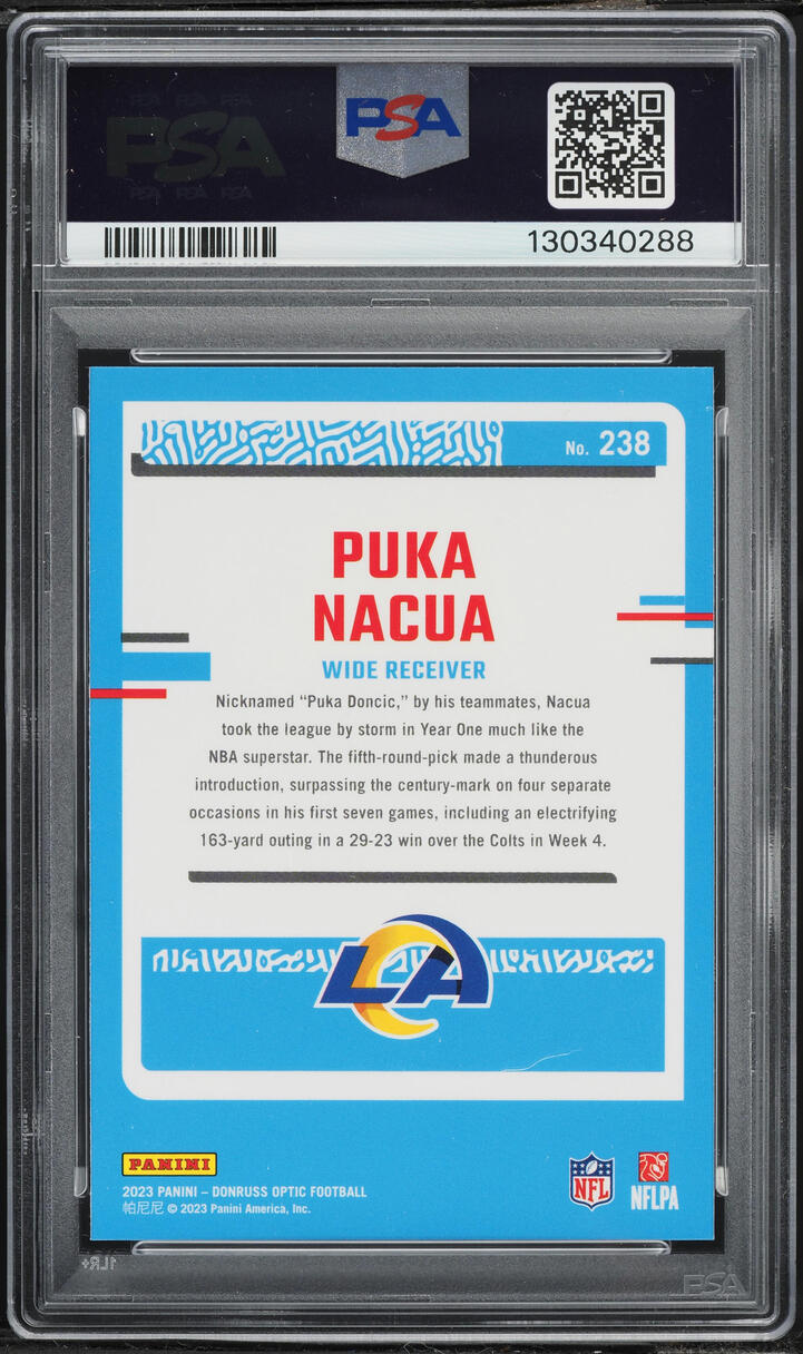2023 Donruss Optic Puka Nacua ROOKIE #238 PSA 9 MINT
