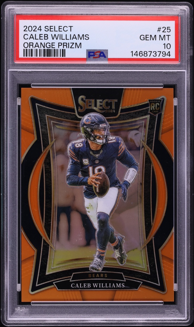 2024 Select Concourse Orange Prizm Caleb Williams ROOKIE /49 #25 PSA 10 GEM MINT