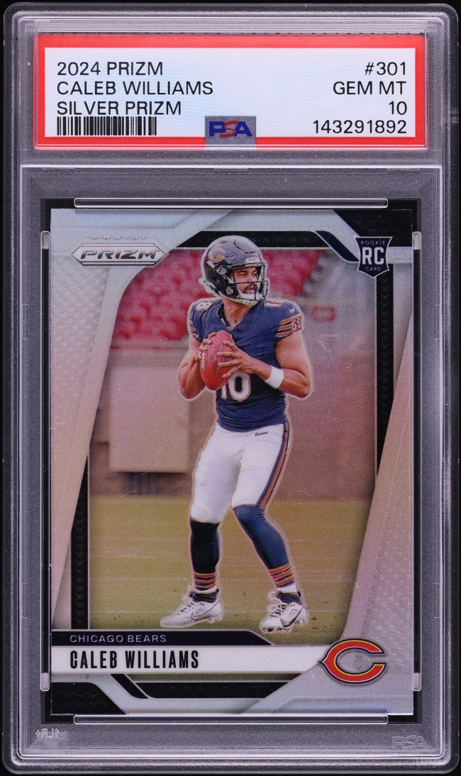 2024 Panini Prizm Silver Caleb Williams ROOKIE #301 PSA 10 GEM MINT