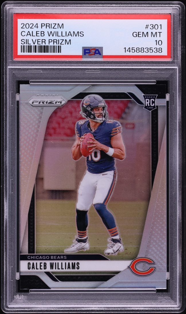 2024 Panini Prizm Silver Caleb Williams ROOKIE #301 PSA 10 GEM MINT