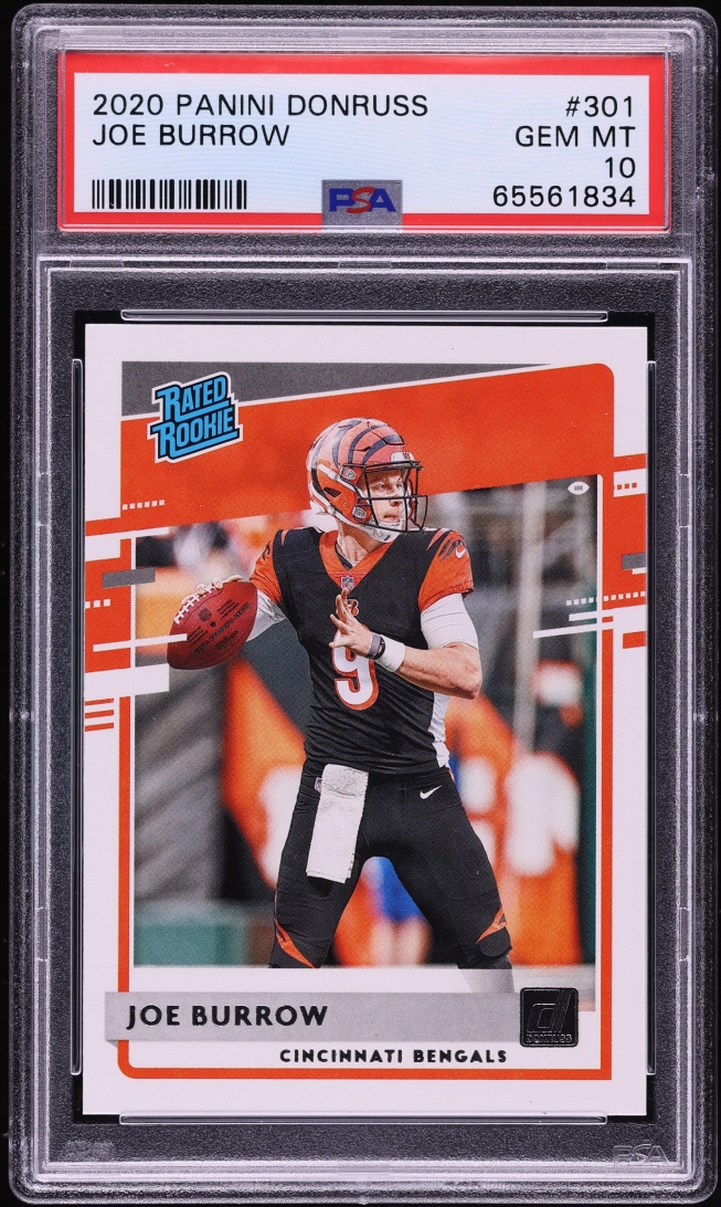 2020 Donruss Football Joe Burrow ROOKIE #301 PSA 10 GEM MINT