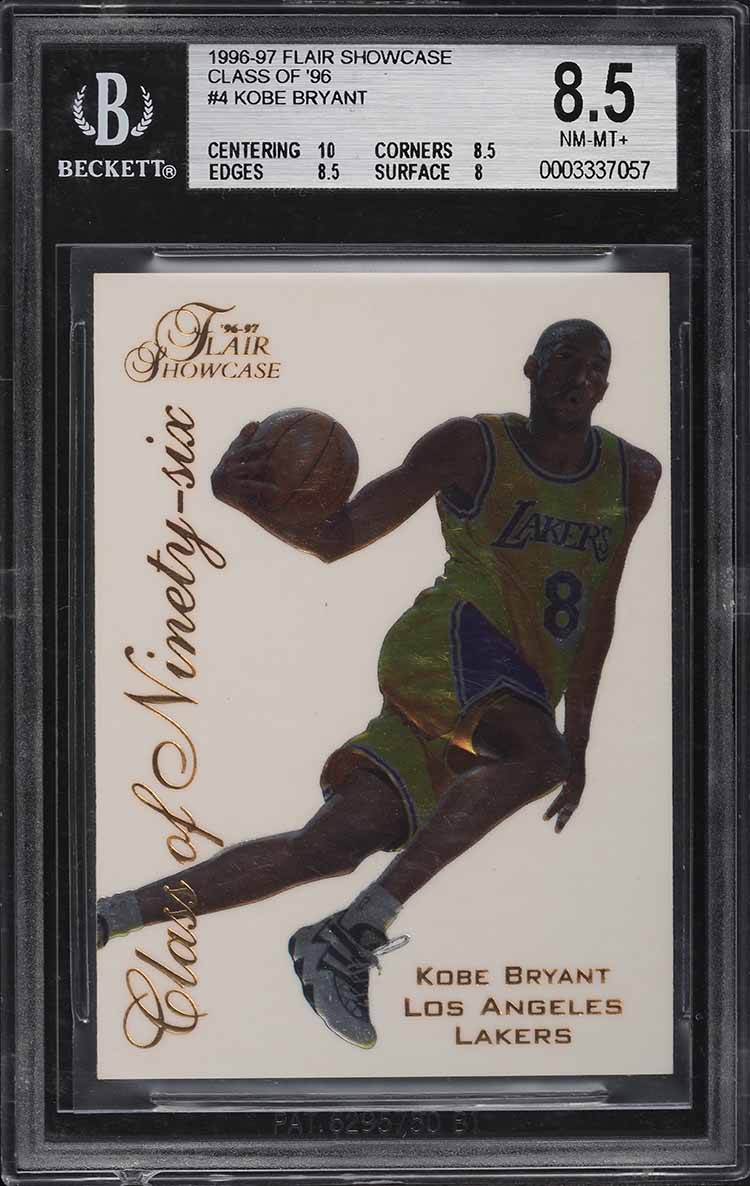 1996 Flair Showcase Class Of '96 Kobe Bryant ROOKIE #4 BGS 8.5 NM-MT+