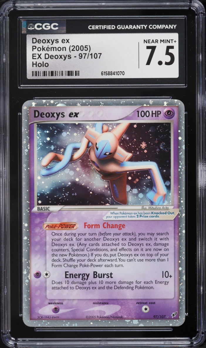 2005 Pokemon EX Holo Deoxys EX #97 CGC 7.5 NRMT+