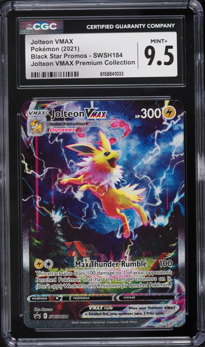 2021 Pokemon SWSH Promo Premium Collection Alt Art Jolteon VMAX #SWSH184 CGC 9.5 MINT+