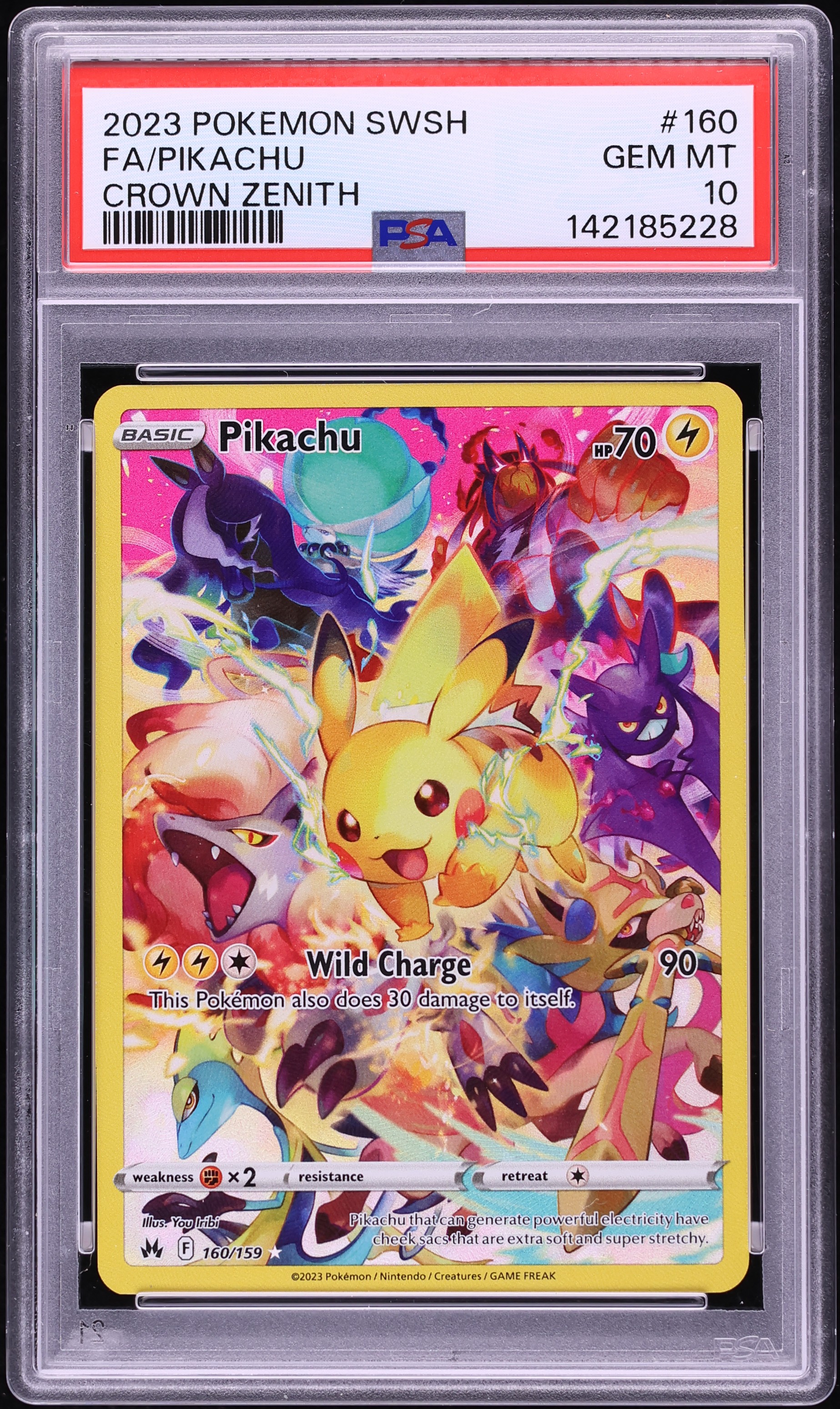 2023 Pokemon Sword & Shield Crown Zenith SEC Pikachu #160 PSA 10 GEM MINT