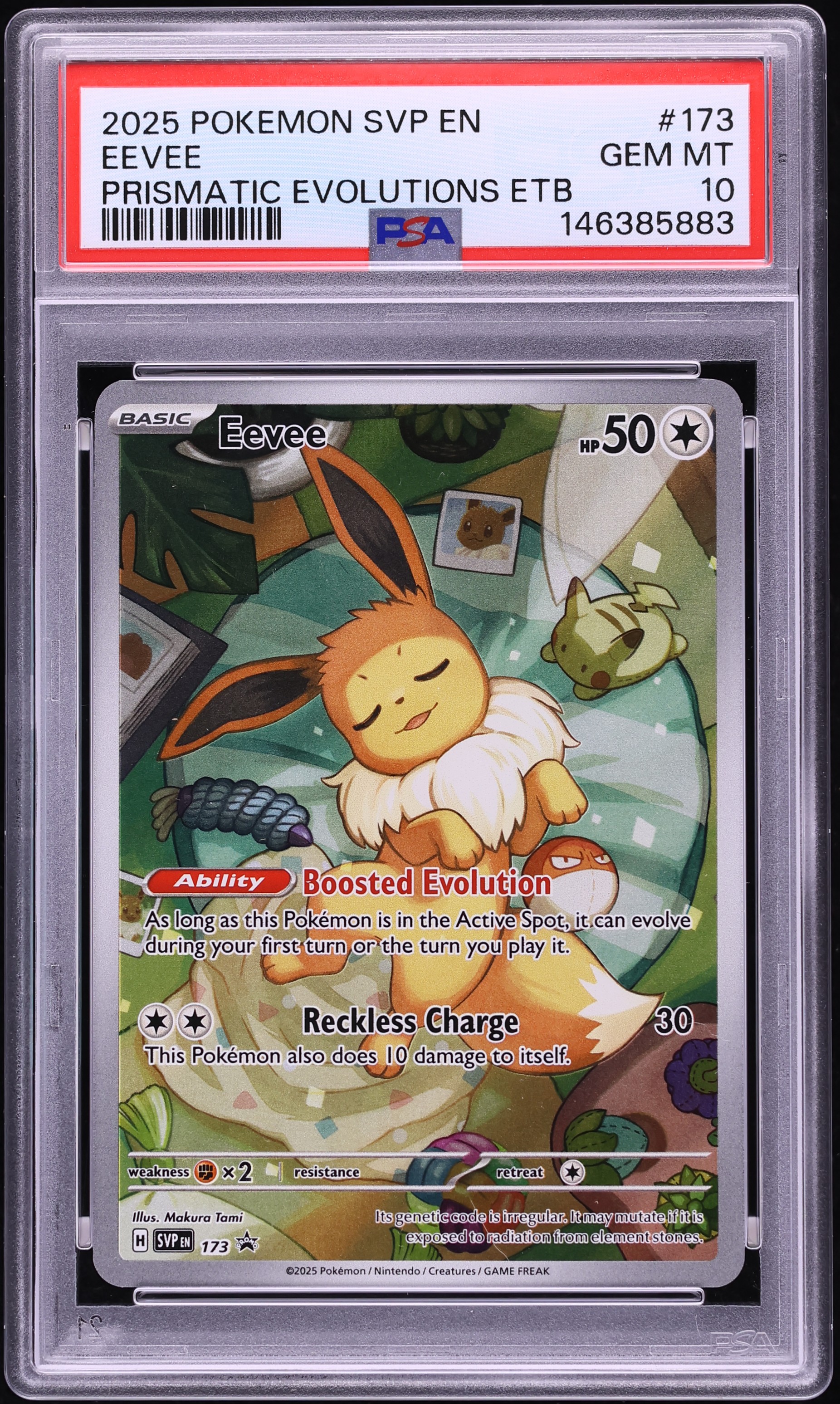 2025 Pokemon Scarlet & Violet Promo Prismatic Evolutions ETB Full Art Eevee #173 PSA 10 GEM