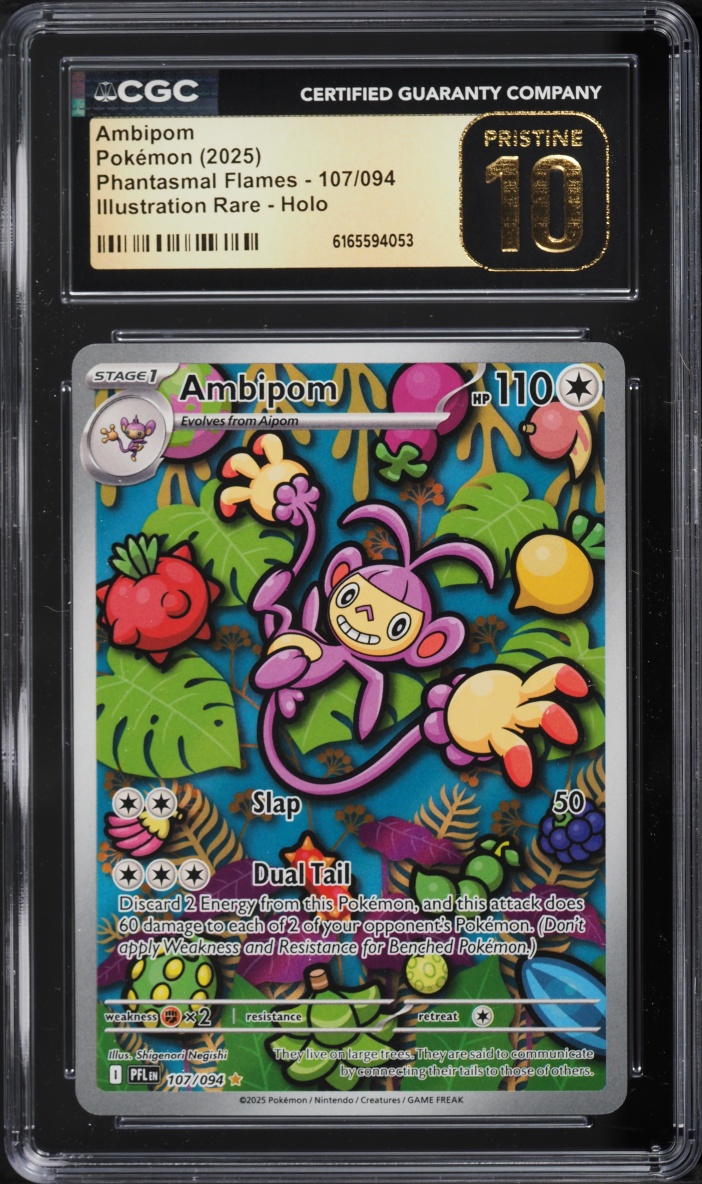 2025 Pokemon Mega Evolution Phantasmal Flames IR Ambipom #107 CGC 10 PRISTINE