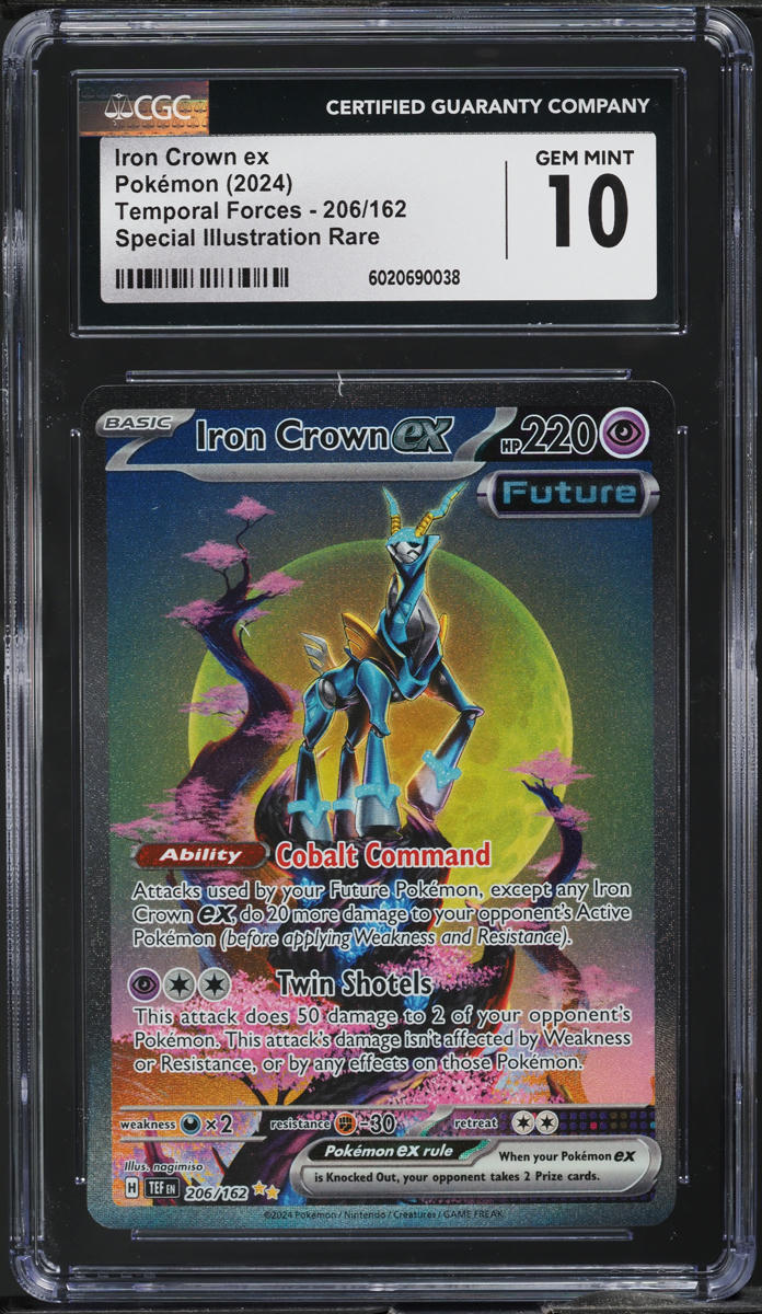 2024 Pokemon SV Temporal Forces Special Illustration Rare Iron Crown ex CGC 10