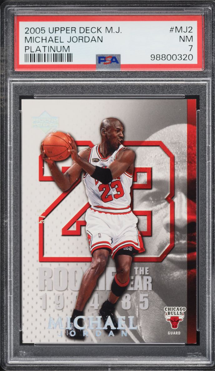 2005 Upper Deck MJ Platinum Michael Jordan 5/5 #MJ2 PSA 7 NRMT