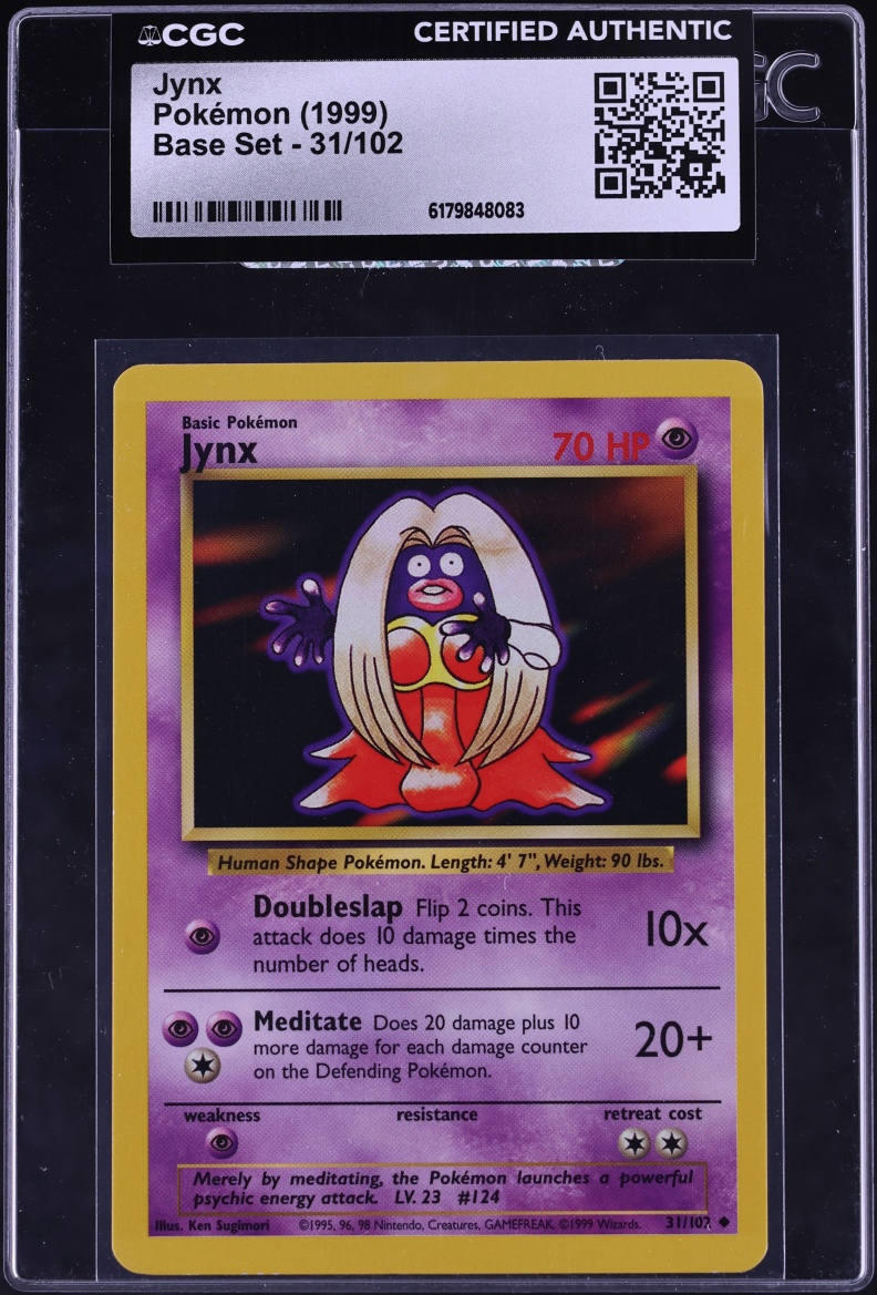 2001 Pokemon Base Set Jynx #31 CGC AUTH