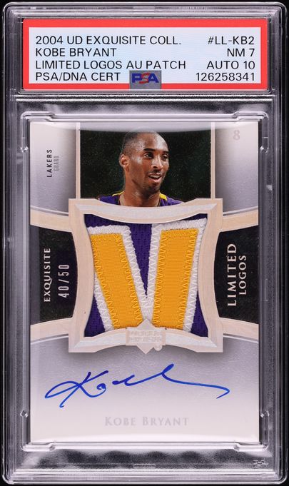 2004 Exquisite Collection Limited Logos Kobe Bryant PATCH AUTO DNA 10 /50 #LL-KB2 PSA 7 NRMT