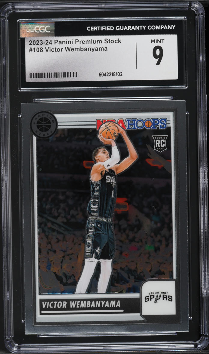 2023 Hoops Premium Stock Victor Wembanyama ROOKIE #108 CGC 9 MINT